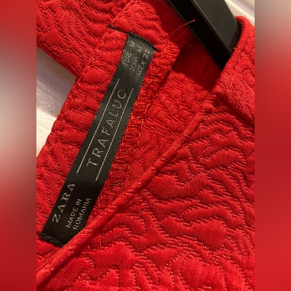 Zara red strappy back textured top ladies size M - Picture 2 of 4